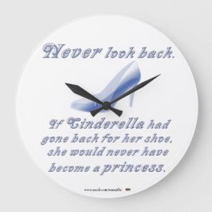 Learn from Cinderella's Shoe Large Clock