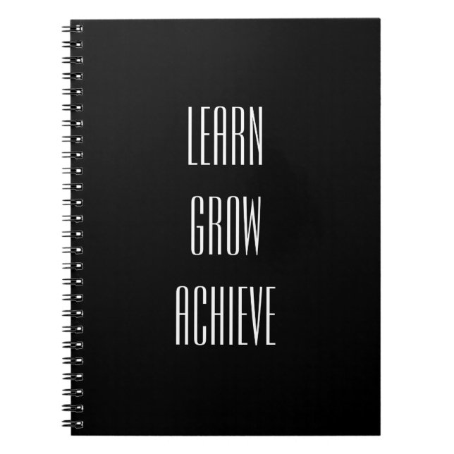 Learn, Grow, Achieve Simple Recipe for Success Notebook (Front)