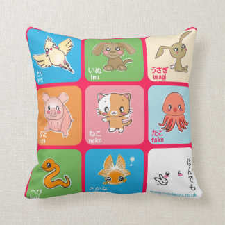 Learn Japanese Animals doubutsu pillow
