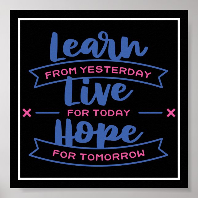 Learn Live Hope Poster (Front)