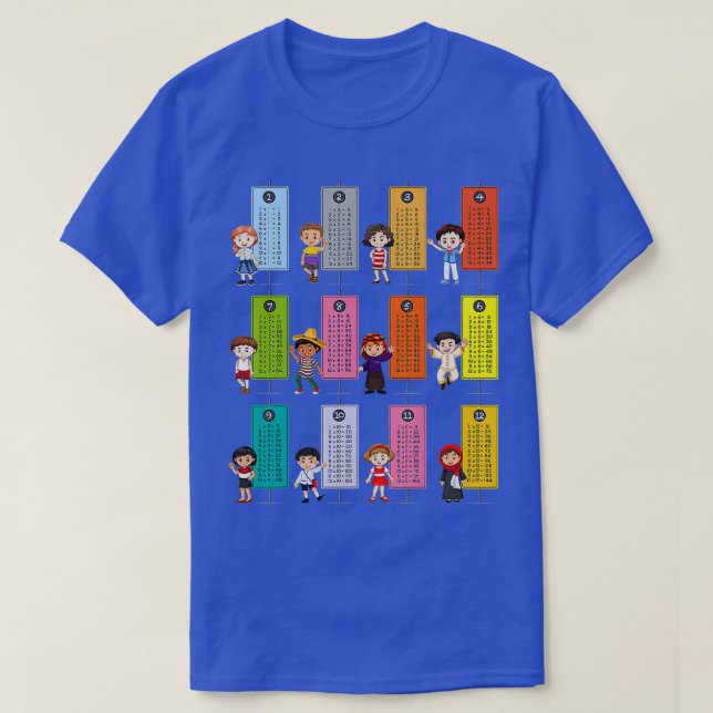 Learn Multiplication Tables  Mat Small Game for Ki T-Shirt (Design Front)