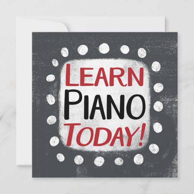 Learn Piano Today Greeting Card (Front)