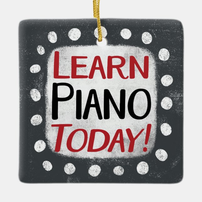 Learn Piano Today Ornament (Front)