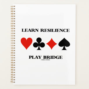 Learn Resilience Play Bridge Four Card Suits Planner