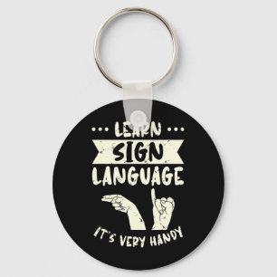 Learn Sign Language It's Very Handy ASL Awareness  Key Ring