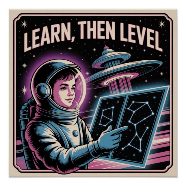 Learn, Then Level Poster (Front)