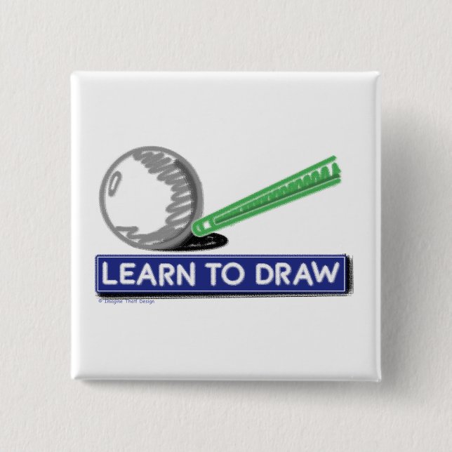 Learn to Draw 15 Cm Square Badge (Front)