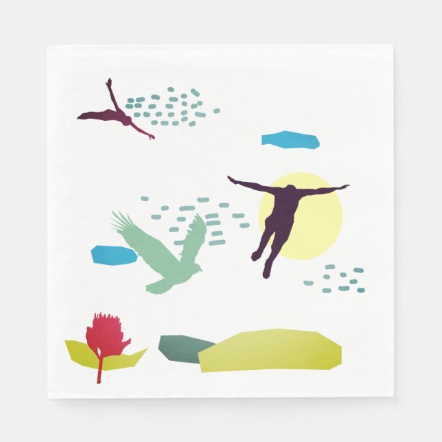 Learn to fly napkin (Front)