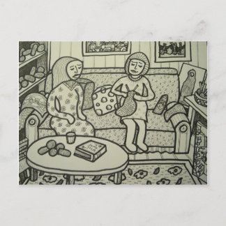 Learn to Knit bt Piliero Postcard