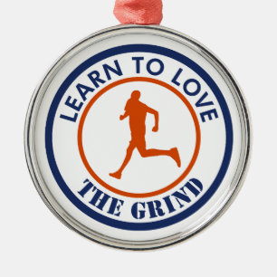 Learn To Love The Grind Running Metal Tree Decoration