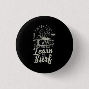 Learn To Surf 3 Cm Round Badge
