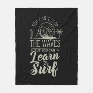 Learn To Surf Fleece Blanket