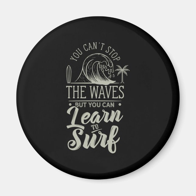 Learn To Surf Magnet (Front)