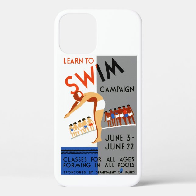 Learn To Swim Case-Mate iPhone Case (Back)