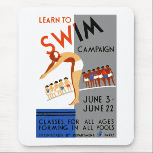 Learn To Swim Mouse Mat