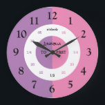Learn To Tell The Time | Personalised | Name Large Clock<br><div class="desc">Teachers and parents will love this clock featuring easy to read numerals / numbers! The hours and minutes and clearly marked, with the hours in black, and the minutes to and past in white. This clock comes in 3 styles, Round Medium (8"), Round Large (10.75") and Square Large (10.75"). Perfect...</div>