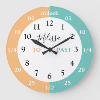 Learn To Tell The Time | Personalised | Name Large
