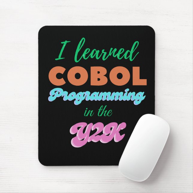 Learned Cobol Language in the Y2K (Year 2000) Mouse Mat (With Mouse)
