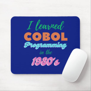 Learned Cobol Programming Language in the 1980s Mouse Mat