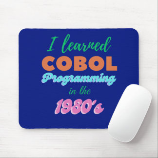 Learned Cobol Programming Language in the 1980s Mouse Mat