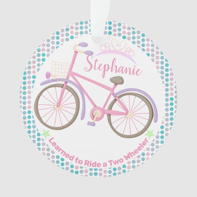 Learned to ride my bicycle Lost the training wheel Ornament (Front)