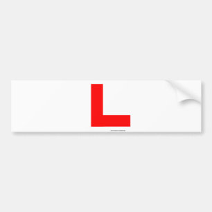 Learner Driver L plate Bumper Sticker