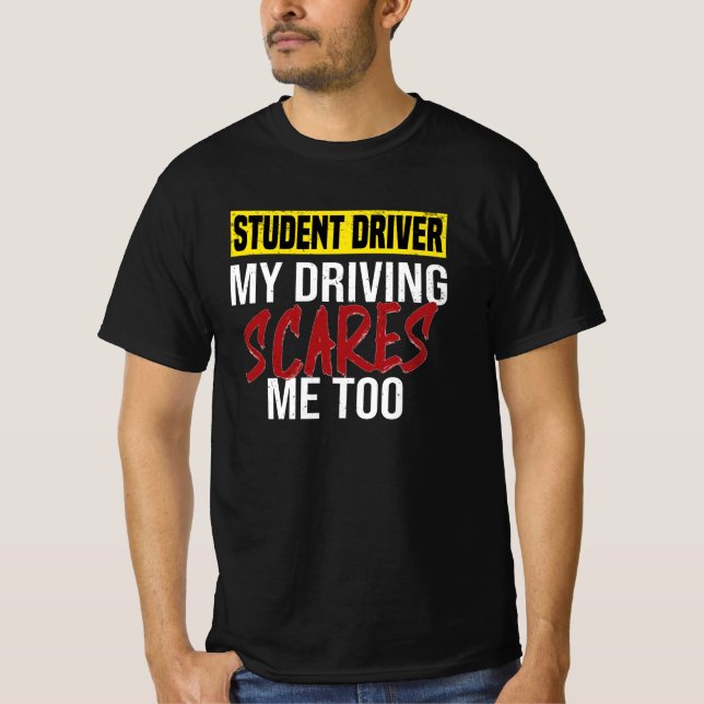 Learner Driving School Driving License Novice T-Shirt (Front)