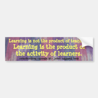 learning bumper sticker