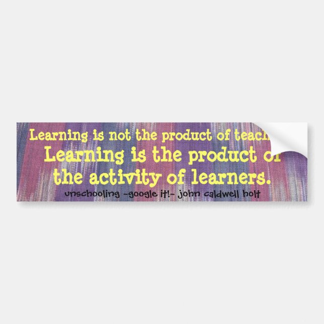 learning bumper sticker (Front)
