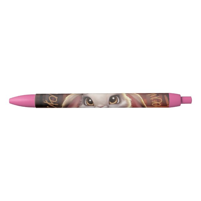 Learning bunny  black ink pen (Front)