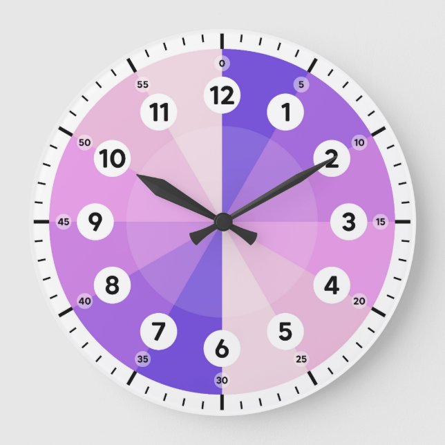 Learning Clock - Telling Time  - Amethyst Shades (Front)