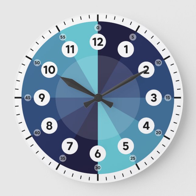 Learning Clock - Telling Time - Midnight Blue (Front)