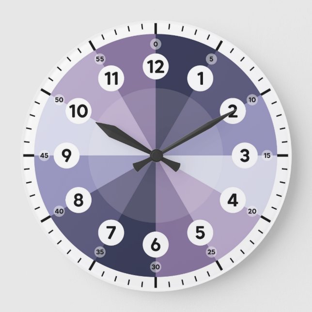 Learning Clock - Telling Time - Purple Hues (Front)