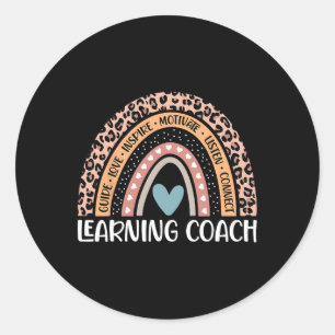 Learning Coach 100th Day Of School Learning Teache Classic Round Sticker