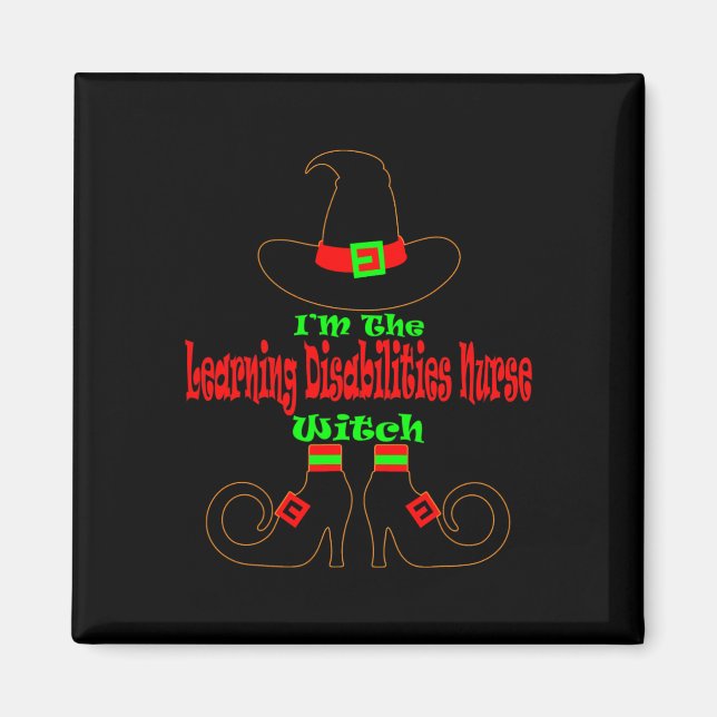 Learning Disabilities Nurse  Halloween Witch Nursi Magnet (Front)