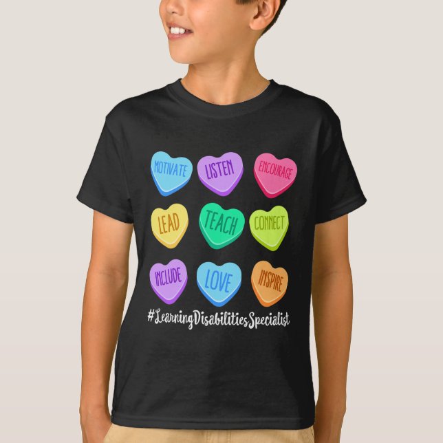Learning Disabilities Specialist Teacher Valentine T-Shirt (Front)