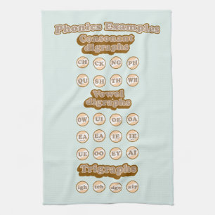 Learning English  through Phonics Tea Towel