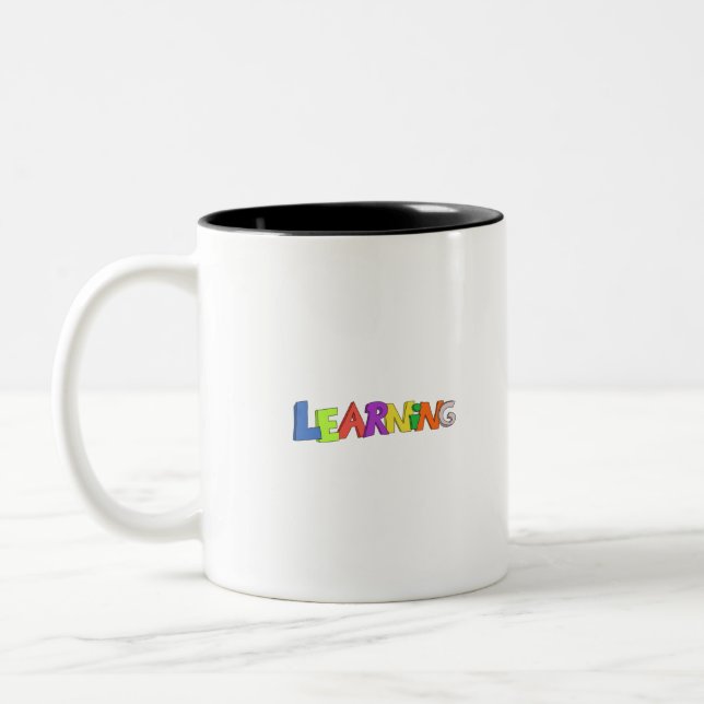 Learning for Teachers and Kids Two-Tone Coffee Mug (Left)