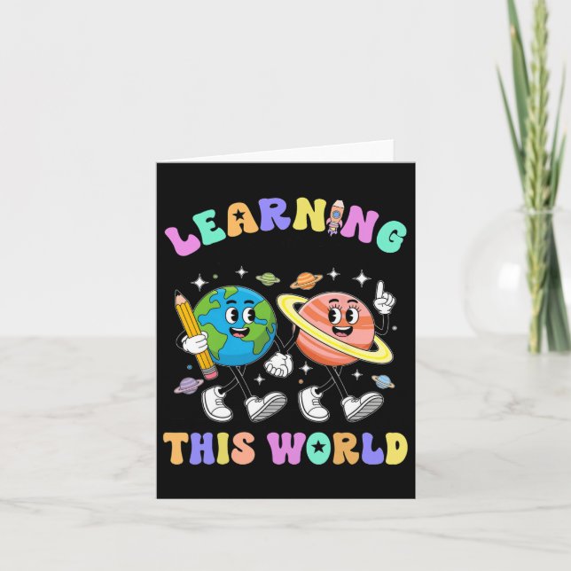 Learning Is Out Of This First Day Of School Teache Card (Front)