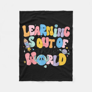 Learning Is Out Of This World Solar System Science Fleece Blanket