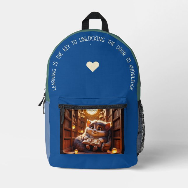 Learning is the Key… Printed Backpack (Front)