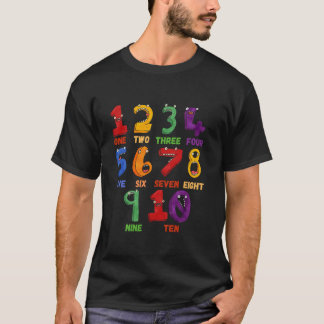 Learning Math Numbers Counting Funny Back to Schoo T-Shirt