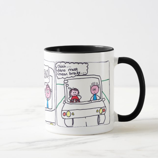 Learning Spanish - the driving lesson Mug (Right)
