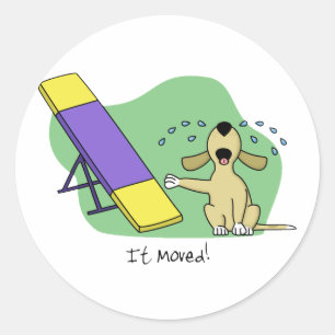 Learning the Teeter Agility Classic Round Sticker