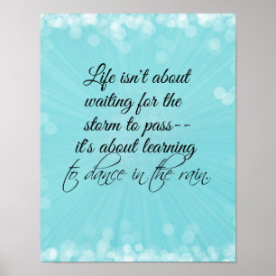 Learning to dance in the Rain Poster