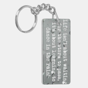 Learning to dance in the rain! Raindrops Photo Key Ring