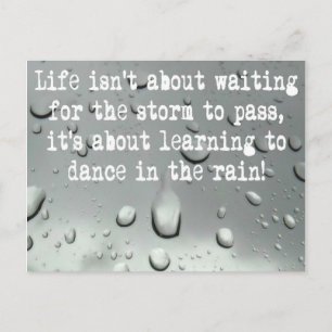 Learning to dance in the rain! Raindrops Photo Postcard