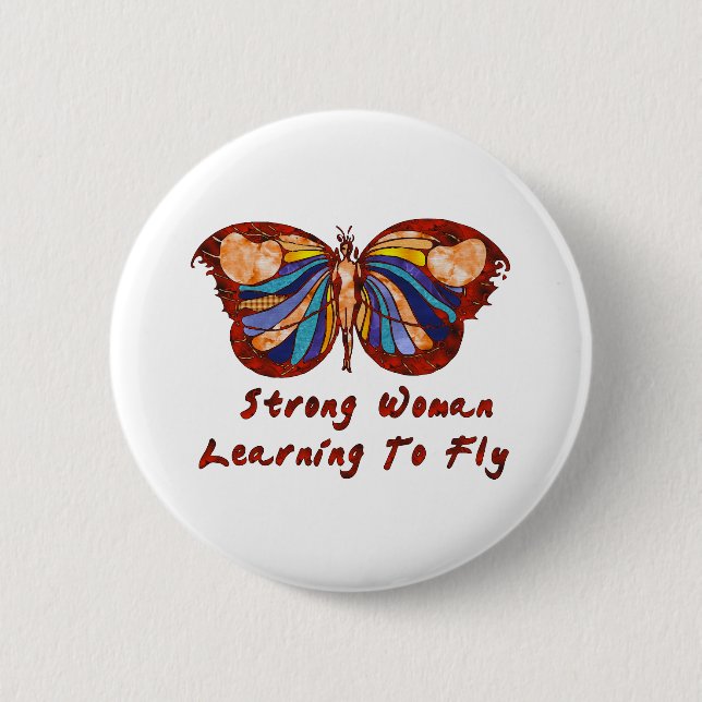 Learning To Fly 6 Cm Round Badge (Front)