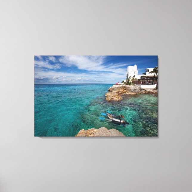 Learning To Scuba Dive, Cozumel Mexico Canvas Print (Front)