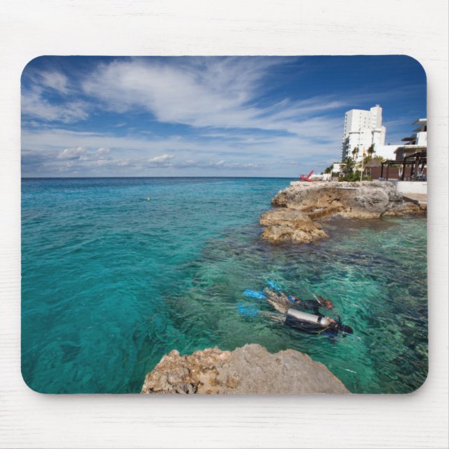 Learning To Scuba Dive, Cozumel Mexico Mouse Mat (Front)